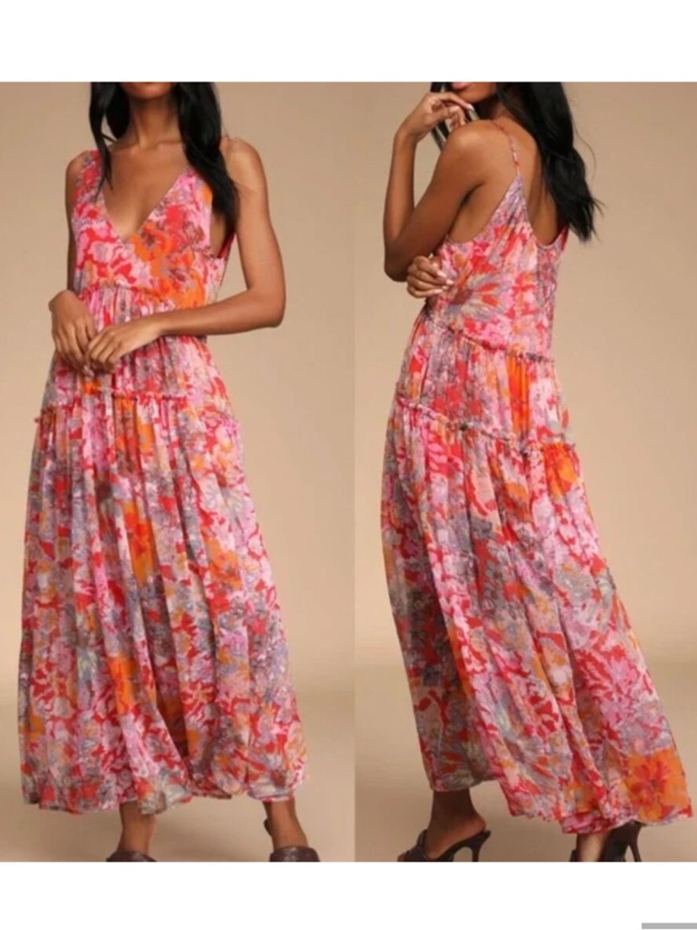 🐣NEW LISTING🐣 Free People Julianna Ruffled Tiered Floral Maxi Dress